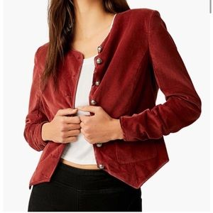 Free People Red Blazer